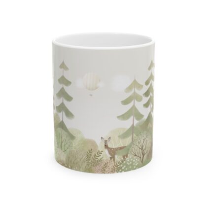 Woodland Fox Forest Scene Mug | Ceramic Coffee Mug